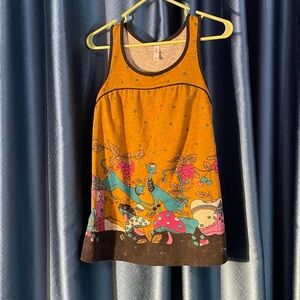 Xhilaration Gold Sweater Tank Top with Cats